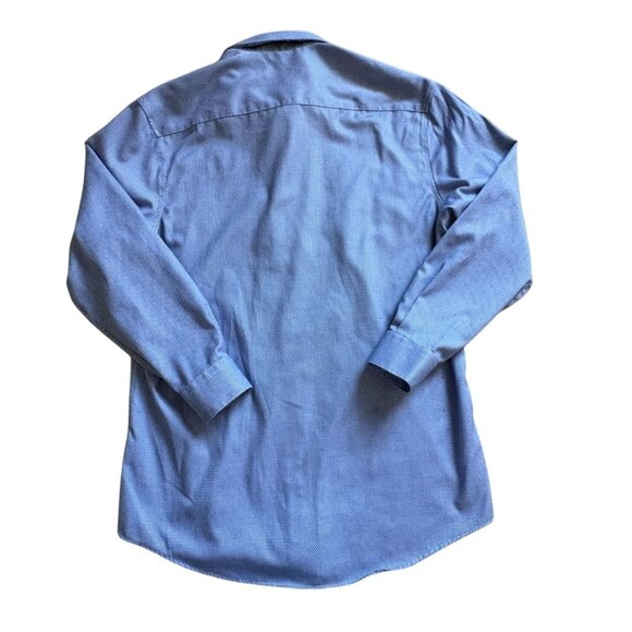 Joseph Abboud Mens Button Front'Slim Fit' Shirt-Blue/White-16 32/33(M)-GUC - Picture 6 of 6